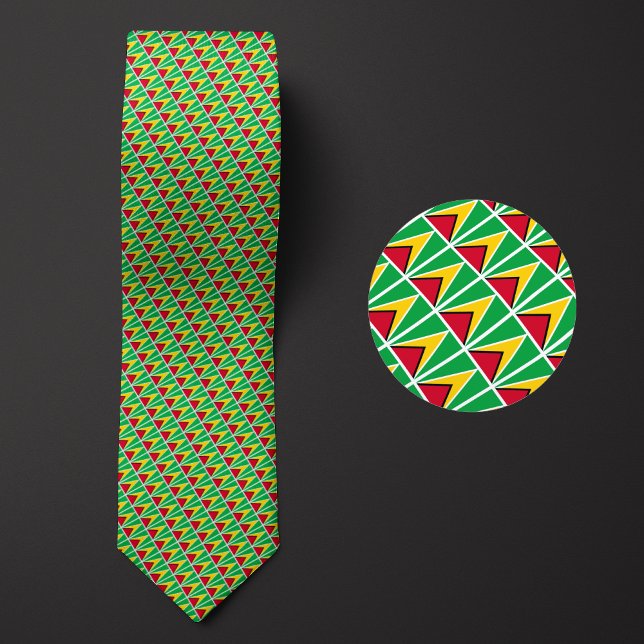 Flag of Guyana Pattern Neck Tie (Creator Uploaded)