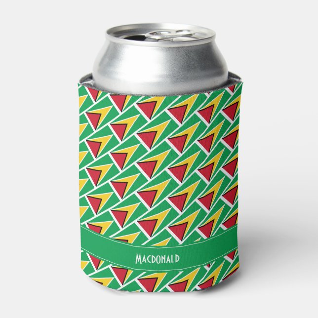 FLAG OF GUYANA Personalized Carnival Sports Can Cooler (Can Front)