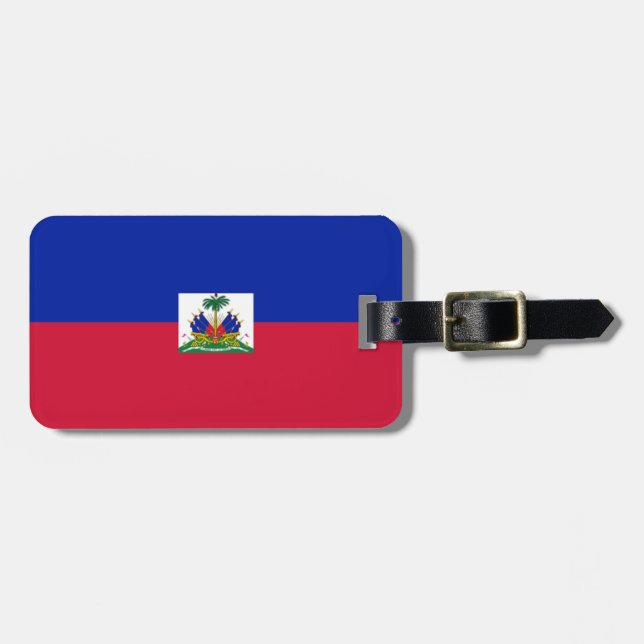 Flag of Haiti Easy ID Personal Luggage Tag (Front Horizontal)