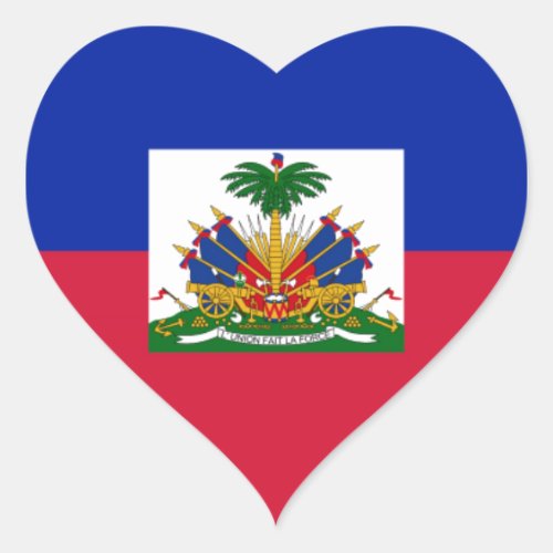 Flag of Haiti Heart Sticker
