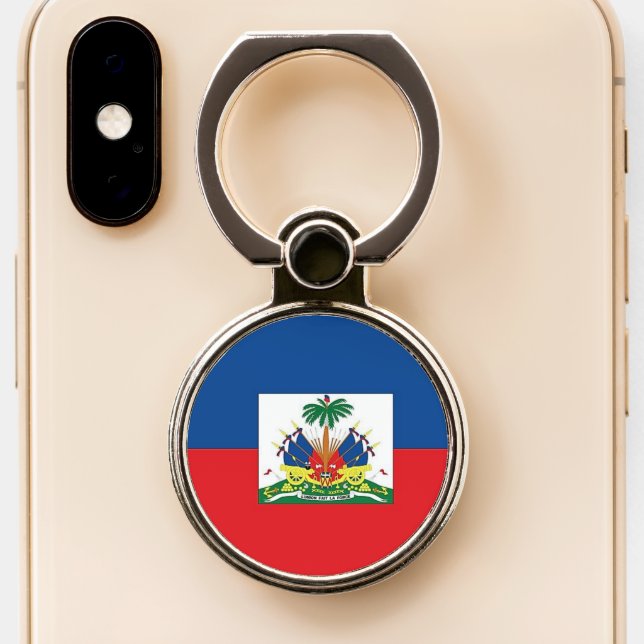 Flag of Haiti Phone Ring Stand (Close Up)