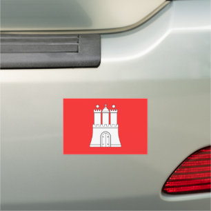 Flag of Hamburg Car Magnet