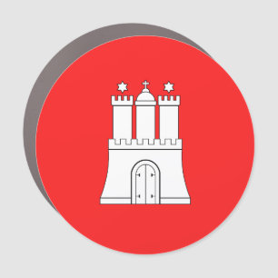 Flag of Hamburg Car Magnet