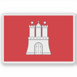 Flag of Hamburg, Germany Sticker