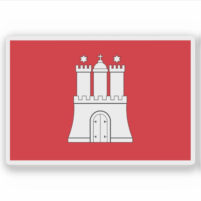 Flag of Hamburg, Germany Sticker (Front)