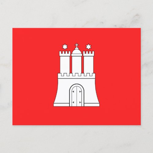 Flag of Hamburg Invitation Postcard