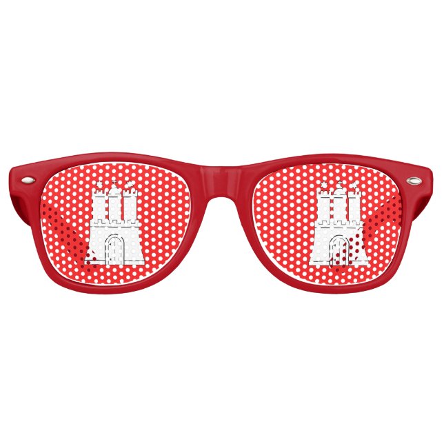 Flag of Hamburg Retro Sunglasses (Front)