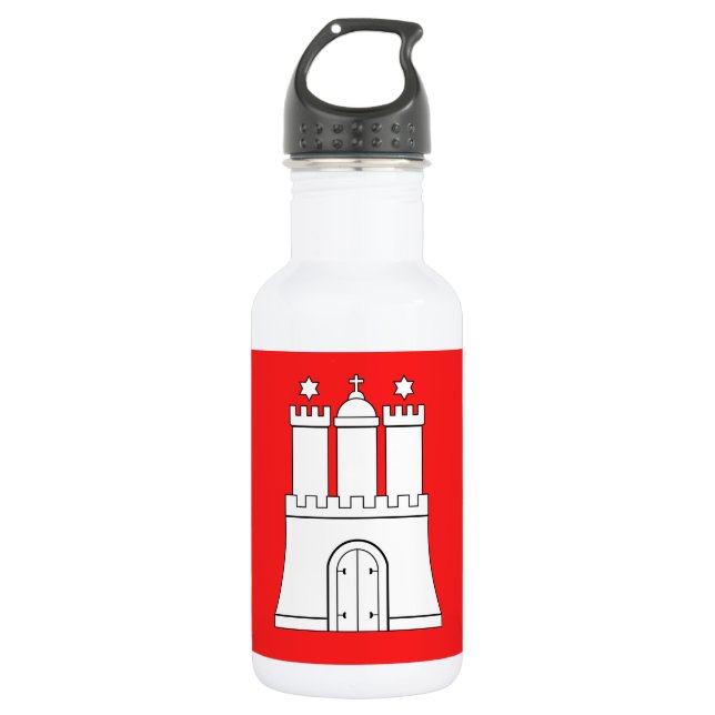 Flag of Hamburg Stainless Steel Water Bottle (Front)