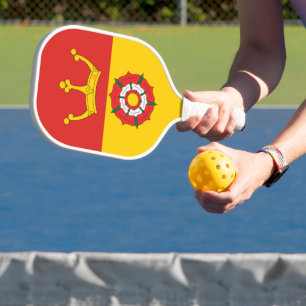 Flag of Hampshire County, England (UK) Pickleball Paddle