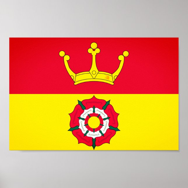 Flag of Hampshire County, England (UK) Poster (Front)