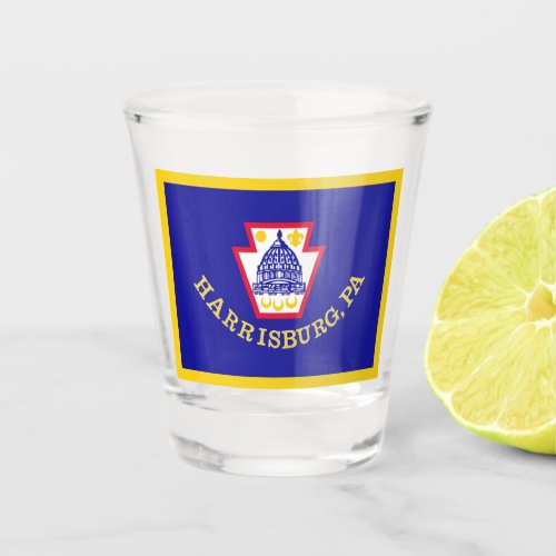 Flag of Harrisburg Pennsylvania Shot Glass