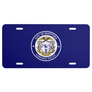 Flag of Hartford, Connecticut License Plate