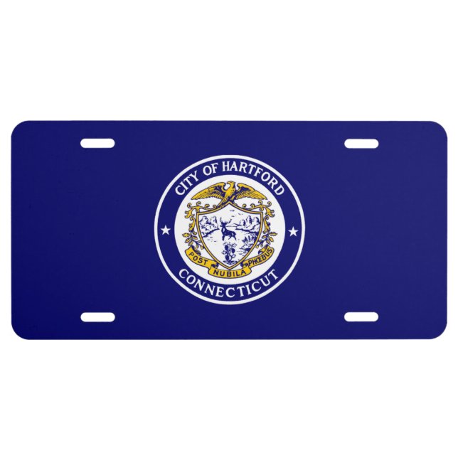 Flag of Hartford, Connecticut License Plate (Front)