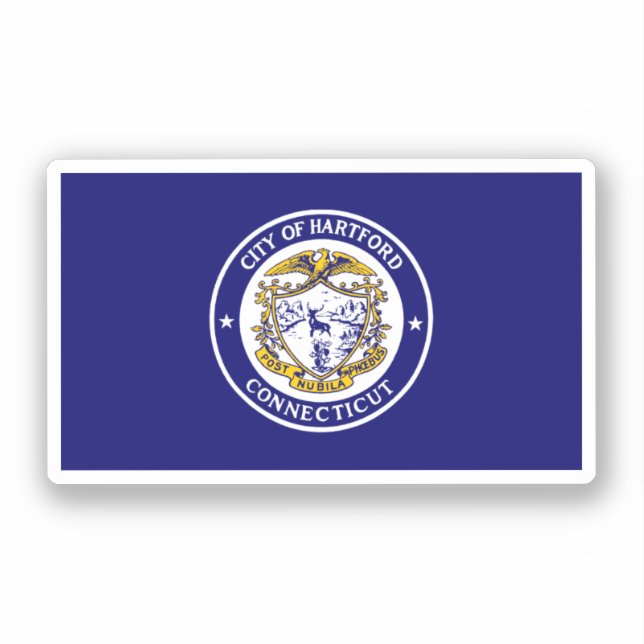 Flag of Hartford, Connecticut Sticker (Front)
