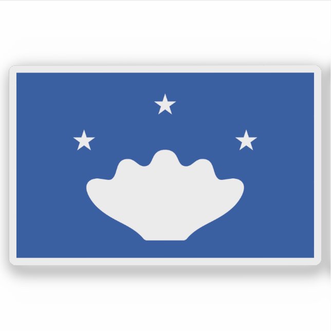 Flag of Hatohobei (Tobi) State, Palau Sticker (Front)