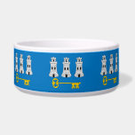 Flag of Havana, Cuba Bowl<br><div class="desc">Pet Bowl with design with flag of Havana,  capital city of Cuba,  blue flag with three castles and golden key</div>