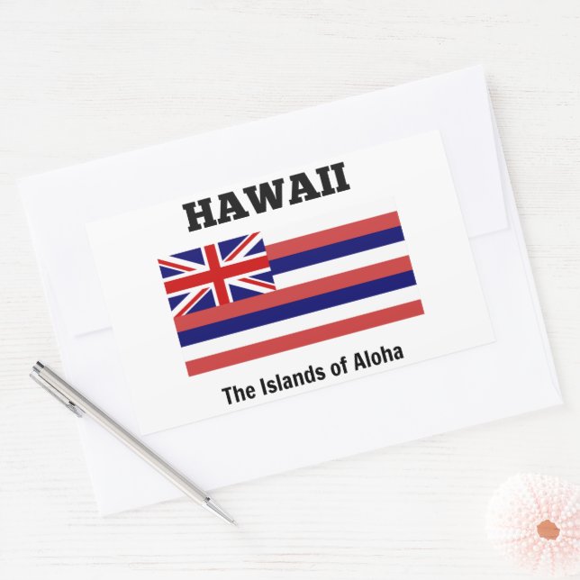 Flag of Hawaii Rectangular Sticker (Envelope)