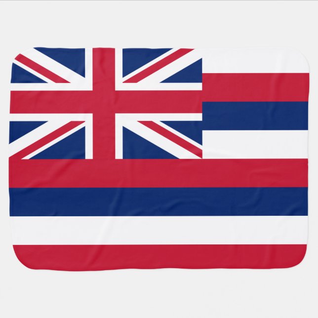 Flag of Hawaii (US State) Baby Blanket (Horizontal)