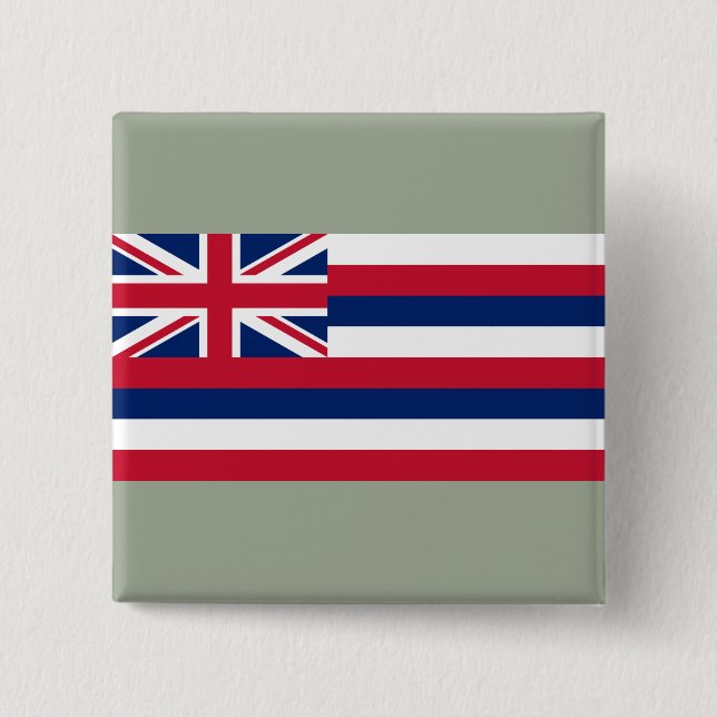 Flag of Hawaii (US State) Button (Front)