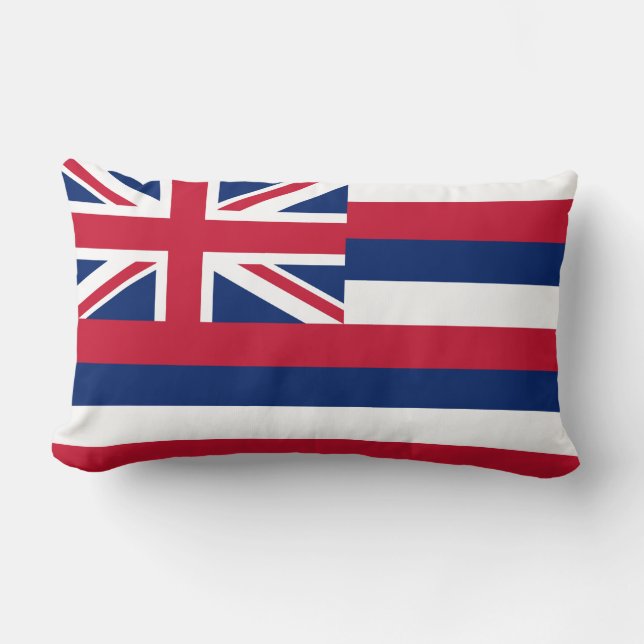 Flag of Hawaii (US State) Lumbar Pillow (Front)