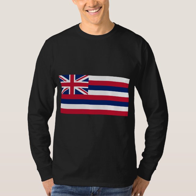 Flag of Hawaii (US State) T-Shirt (Front)