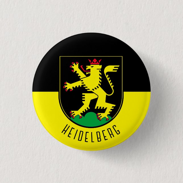 Flag of Heidelberg - GERMANY Button (Front)