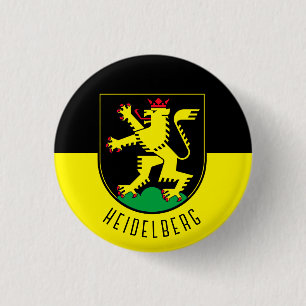 Flag of Heidelberg - GERMANY Button