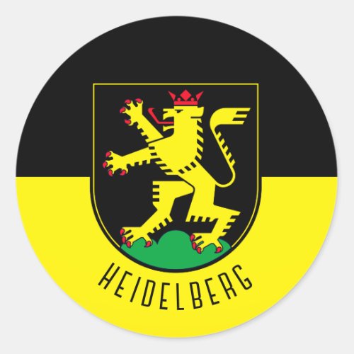 Flag of Heidelberg _ GERMANY Classic Round Sticker