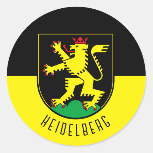 Flag of Heidelberg - GERMANY Classic Round Sticker