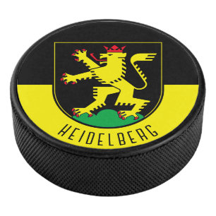 Flag of Heidelberg - GERMANY Hockey Puck