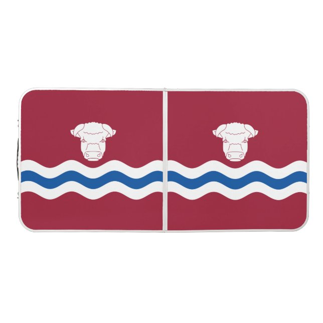 Flag of Herefordshire (UK County) Beer Pong Table (Top)