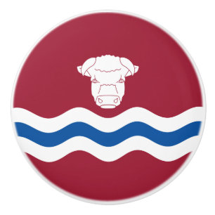 Flag of Herefordshire (UK County) Ceramic Knob