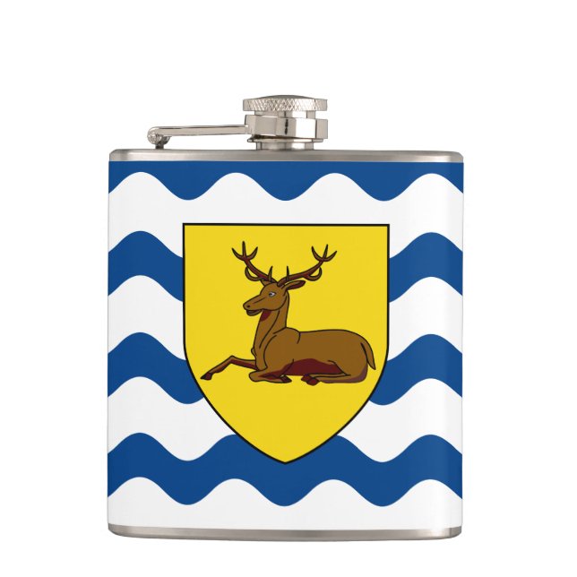 Flag of Hertfordshire Hip Flask (Front)