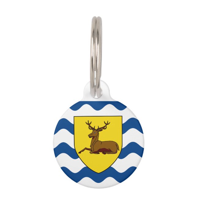 Flag of Hertfordshire Pet ID Tag (Back)
