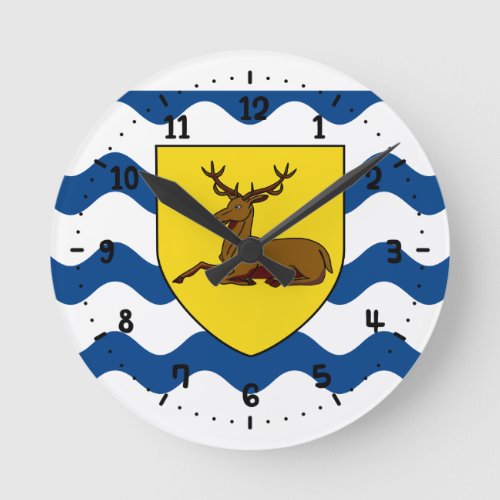 Flag of Hertfordshire Round Clock