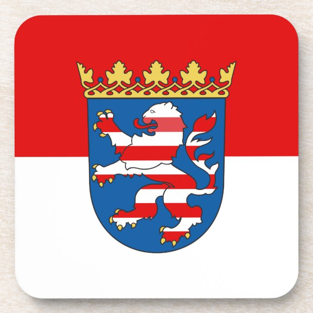 Flag of Hesse Beverage Coaster (Front)