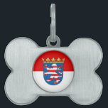 Flag of Hesse Pet ID Tag<br><div class="desc">Pet Tag with flag of Hesse (Hessens),  design with two horizontal bands of red and white</div>