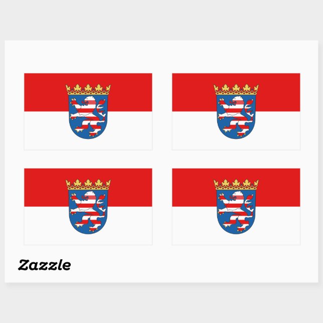 Flag of Hesse Rectangular Sticker (Sheet)