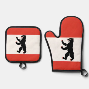 Flag of HesseFlag of Berlin Tote Bag Oven Mitt & Pot Holder Set