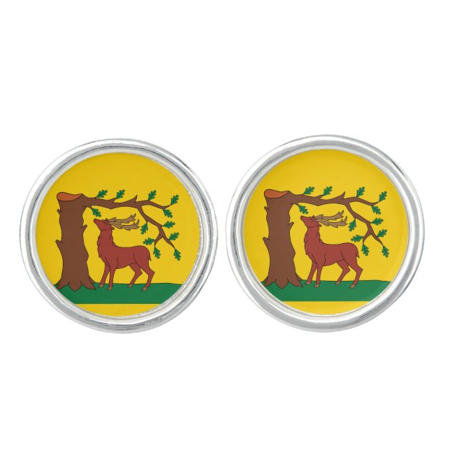 Flag of historic county of Berkshire Cufflinks (Front)