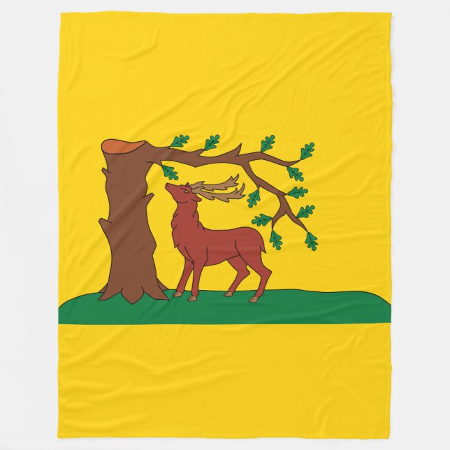 Flag of historic county of Berkshire Fleece Blanke Blanket (Front)