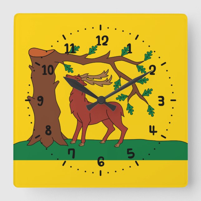 Flag of historic county of Berkshire Square Wall Clock (Front)