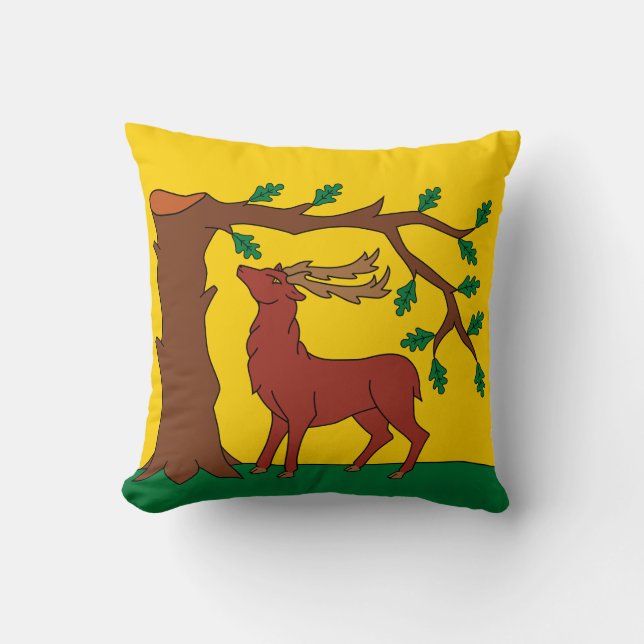 Flag of historic county of Berkshire Throw Pillow (Front)