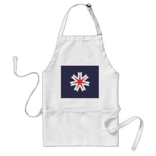 Flag of Hokkaido Prefecture, Japan Adult Apron
