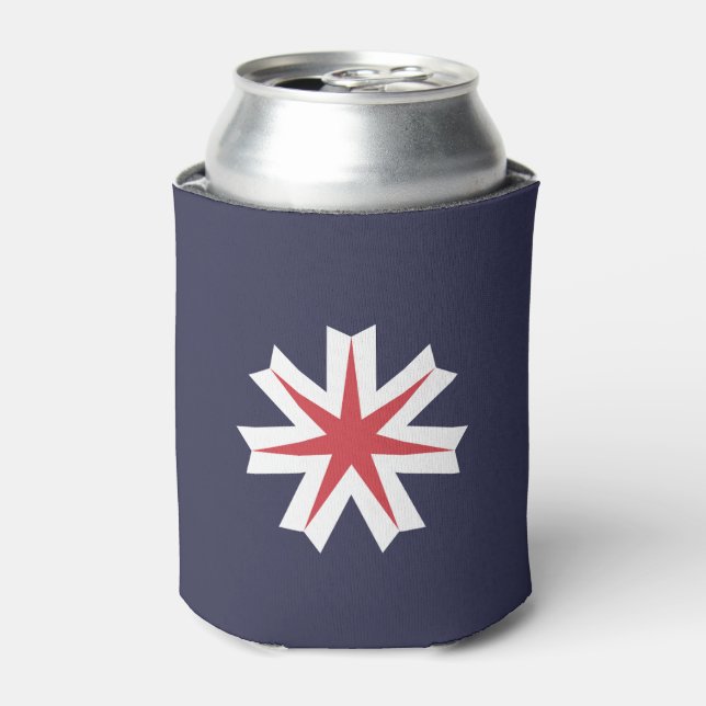 Flag of Hokkaido Prefecture, Japan Can Cooler (Can Front)