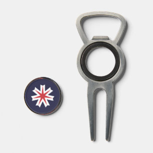 Flag of Hokkaido Prefecture, Japan Divot Tool