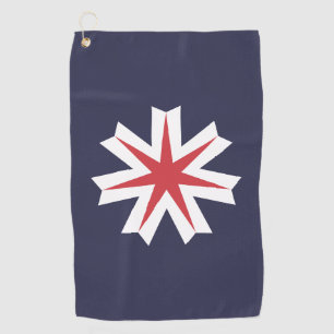 Flag of Hokkaido Prefecture, Japan Golf Towel