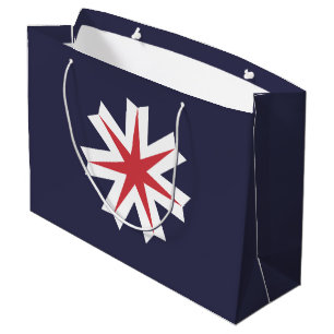 Flag of Hokkaido Prefecture, Japan Large Gift Bag