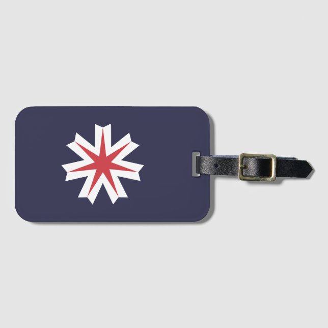 Flag of Hokkaido Prefecture, Japan Luggage Tag (Front Horizontal)