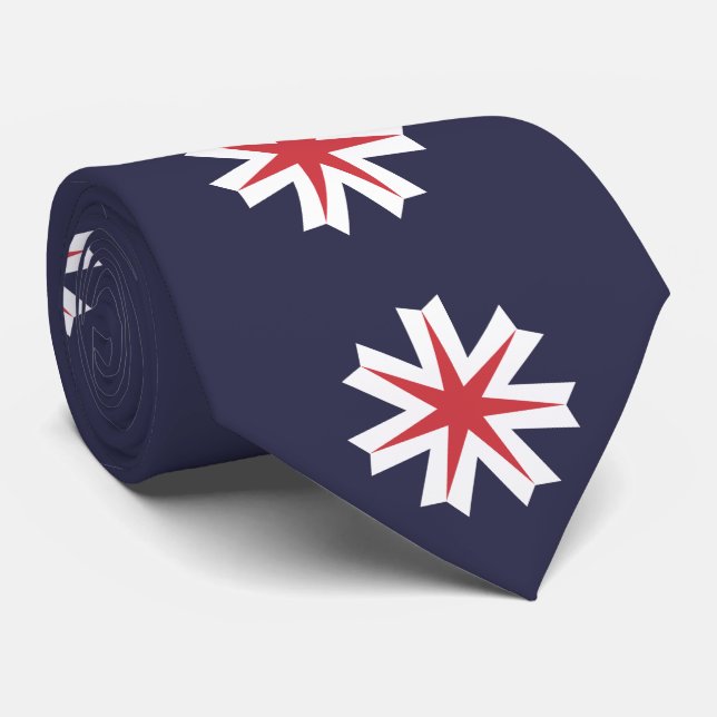 Flag of Hokkaido Prefecture, Japan Neck Tie (Rolled)